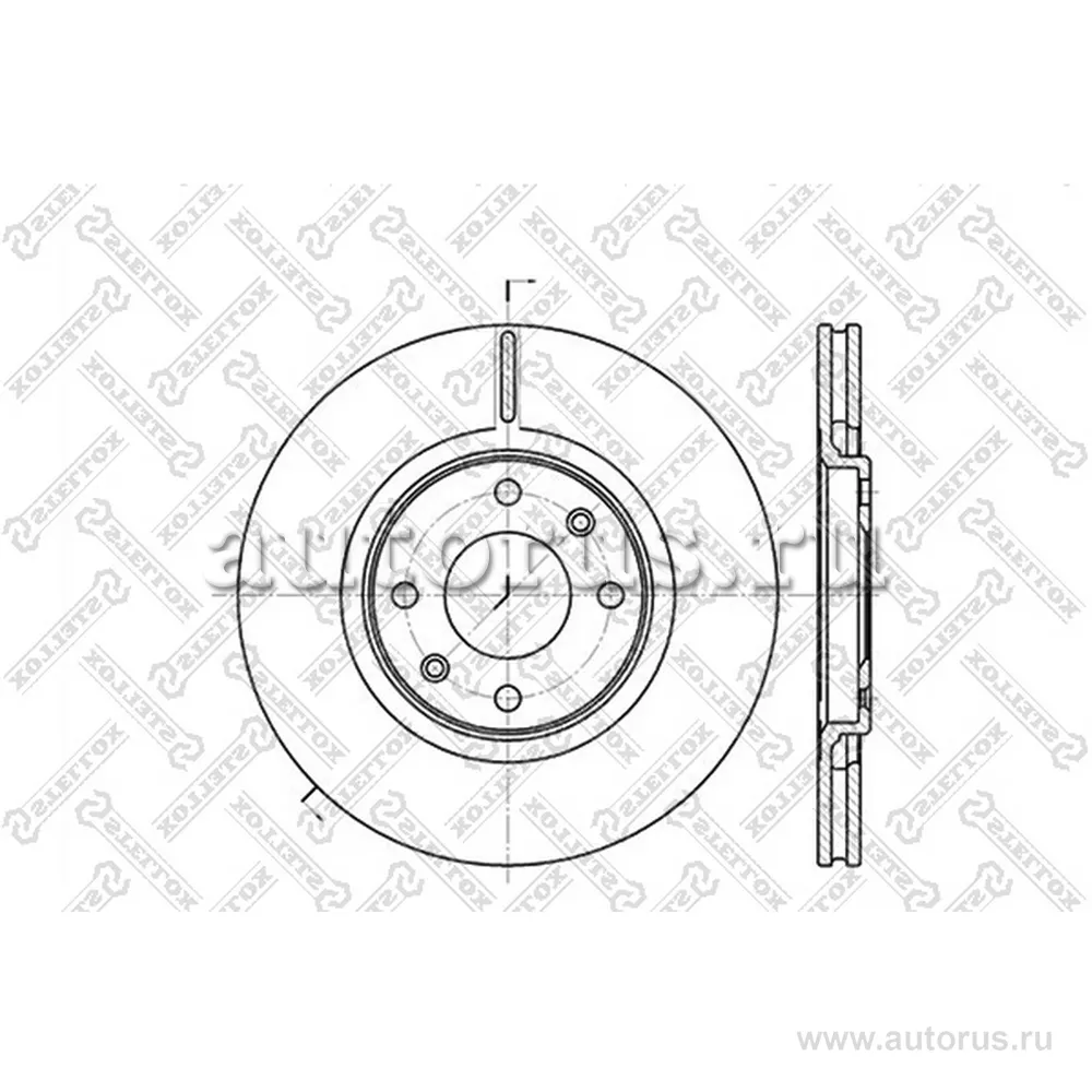 Диск тормозной передний PEUGEOT 306, CITROEN XANTIA 1.8-2.0 95> STELLOX 60201919V_SX