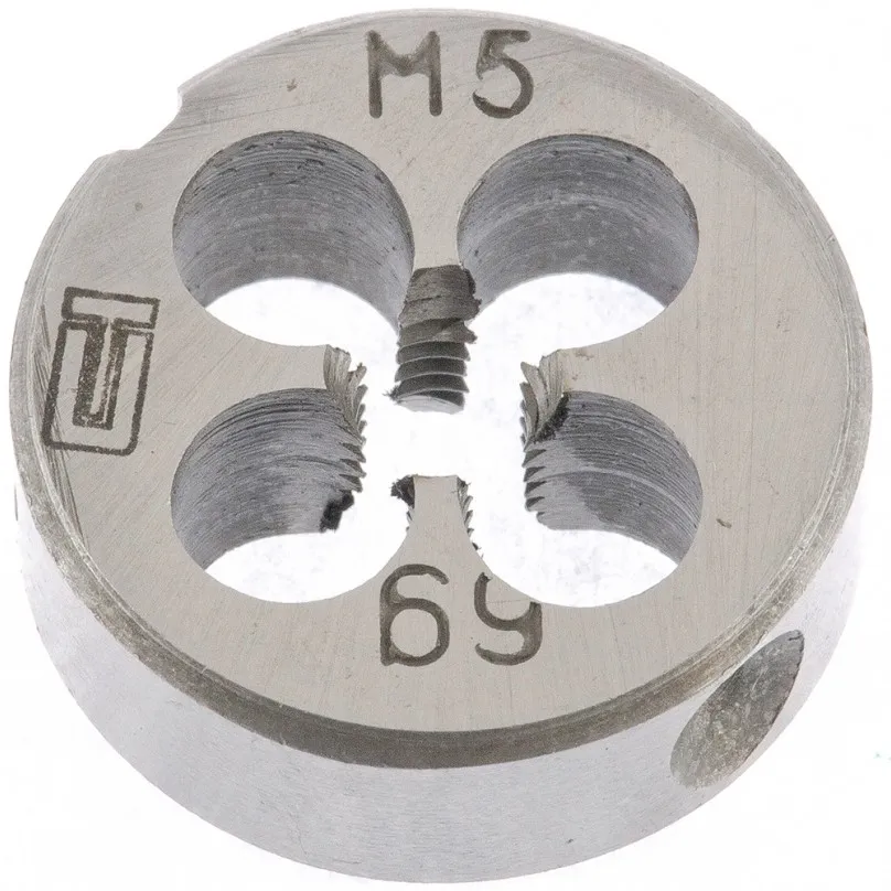 Плашка круглая метрическая М5x0,8 мм СИБРТЕХ 77013