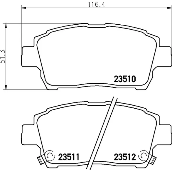 Колодки передние TOYOTA Corolla (E12)/Prius II/Yaris Verso 99-05 NISSHINBO NP1005
