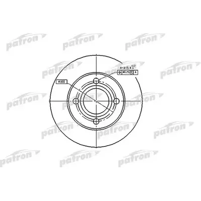 Диск тормозной задний AUDI: 100 84-90, 100 AVANT 84-90 PATRON PBD1543