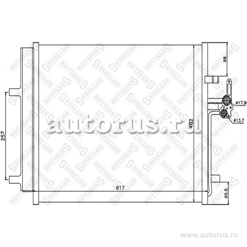 Радиатор кондиционера Ford Mondeo 1.6-2.3 07> STELLOX 10-45562-SX