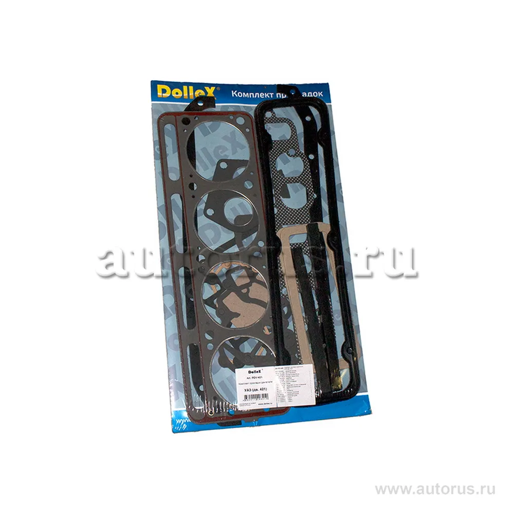 Прокладки двигателя УАЗ (дв. 421) (к-т 19 шт. ГБЦ) DOLLEX PDV-421