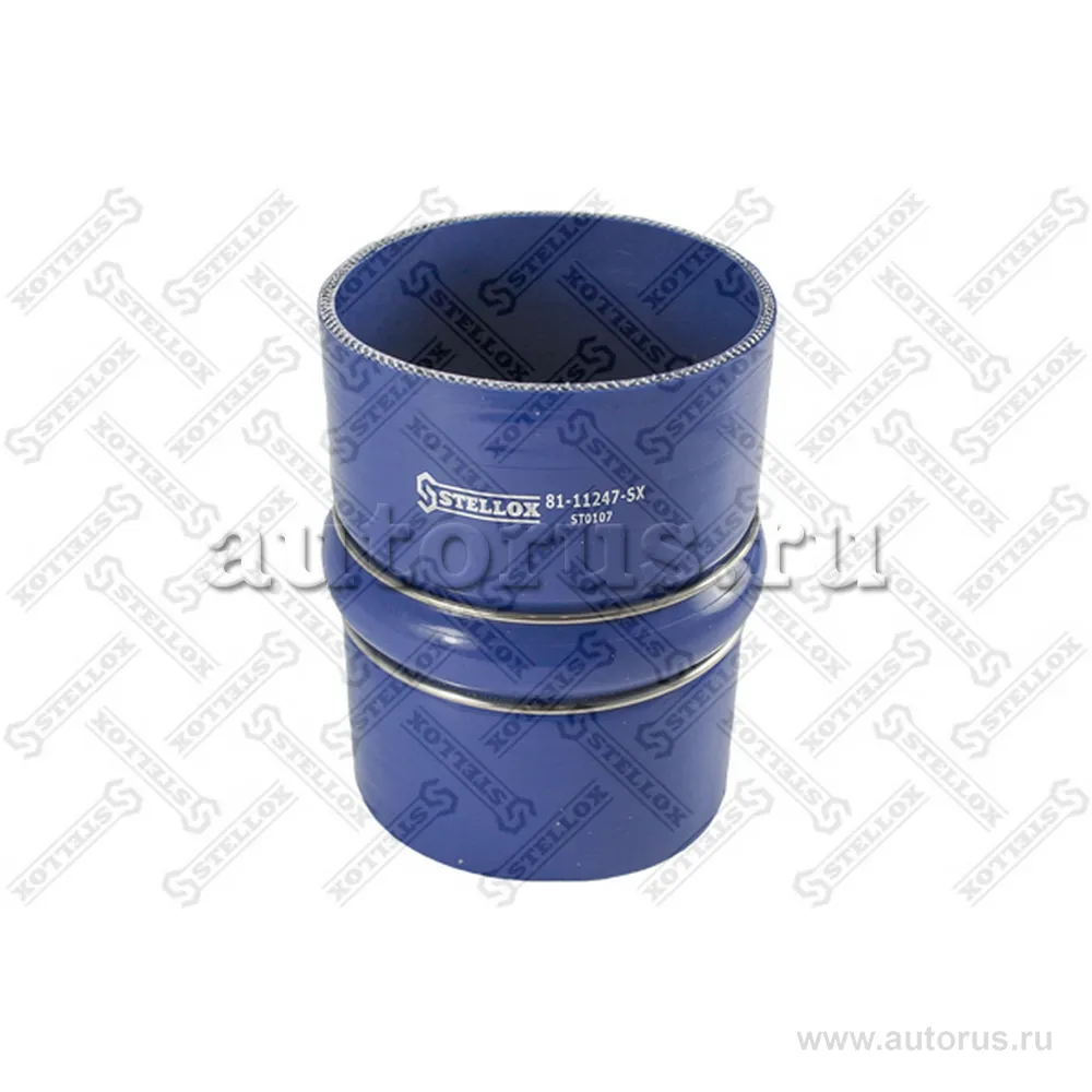 Патрубок интеркулера силик.,краснD 89мм,L 124 2кольца RVI Premium/Ke STELLOX 81-11247-SX