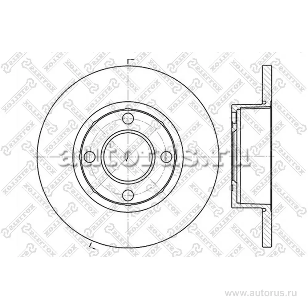 Диск тормозной передний AUDI 80 B3 1.6/2.0/1.9TDI 91-96 STELLOX 60204737_SX