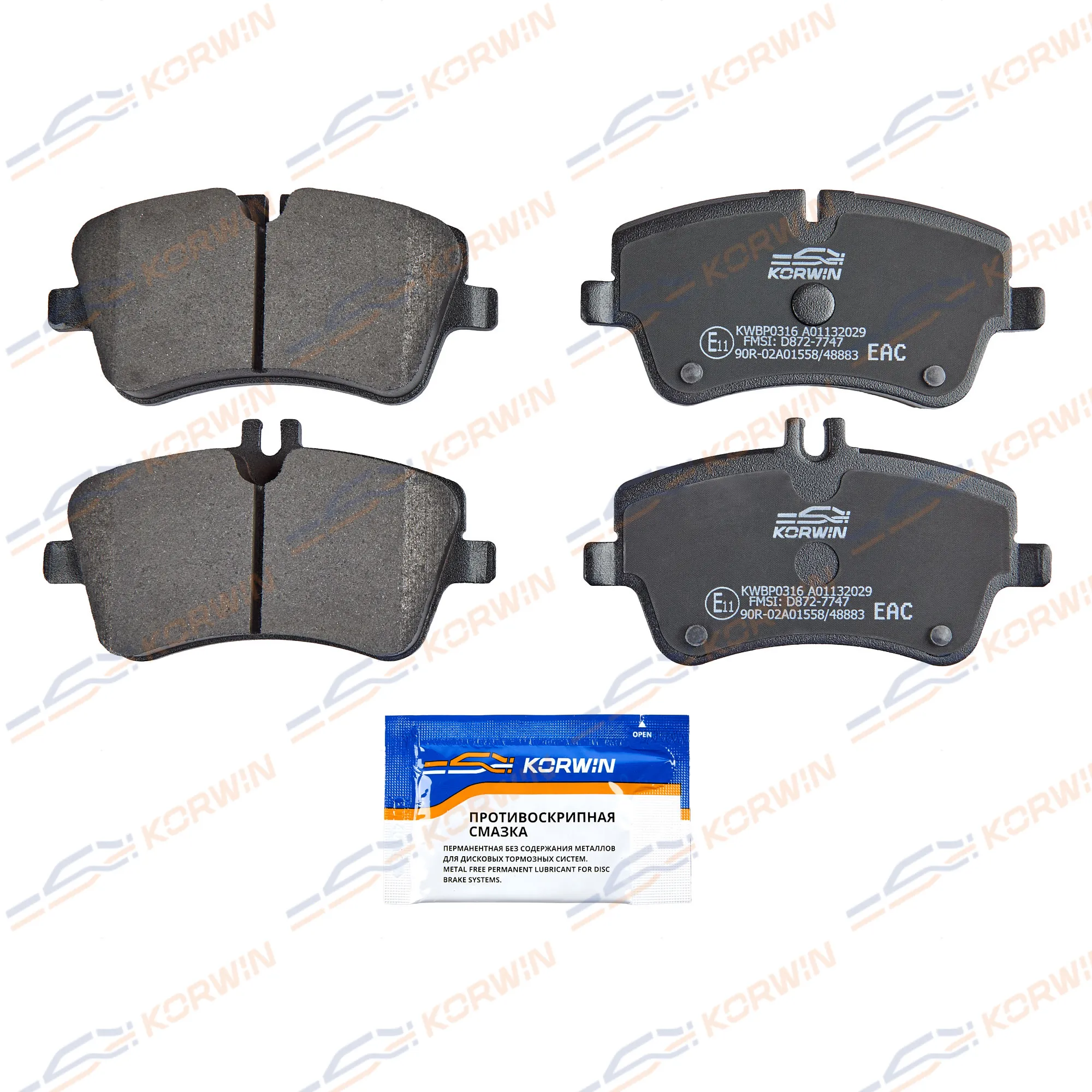 Колодки тормозные перед. Mercedes C-Class (W203/S203) 00-07 KORWIN KWBP0316