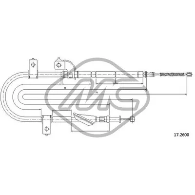 Трос ручника SUB FORESTER ALL 2,0 DX R Metalcaucho 83304