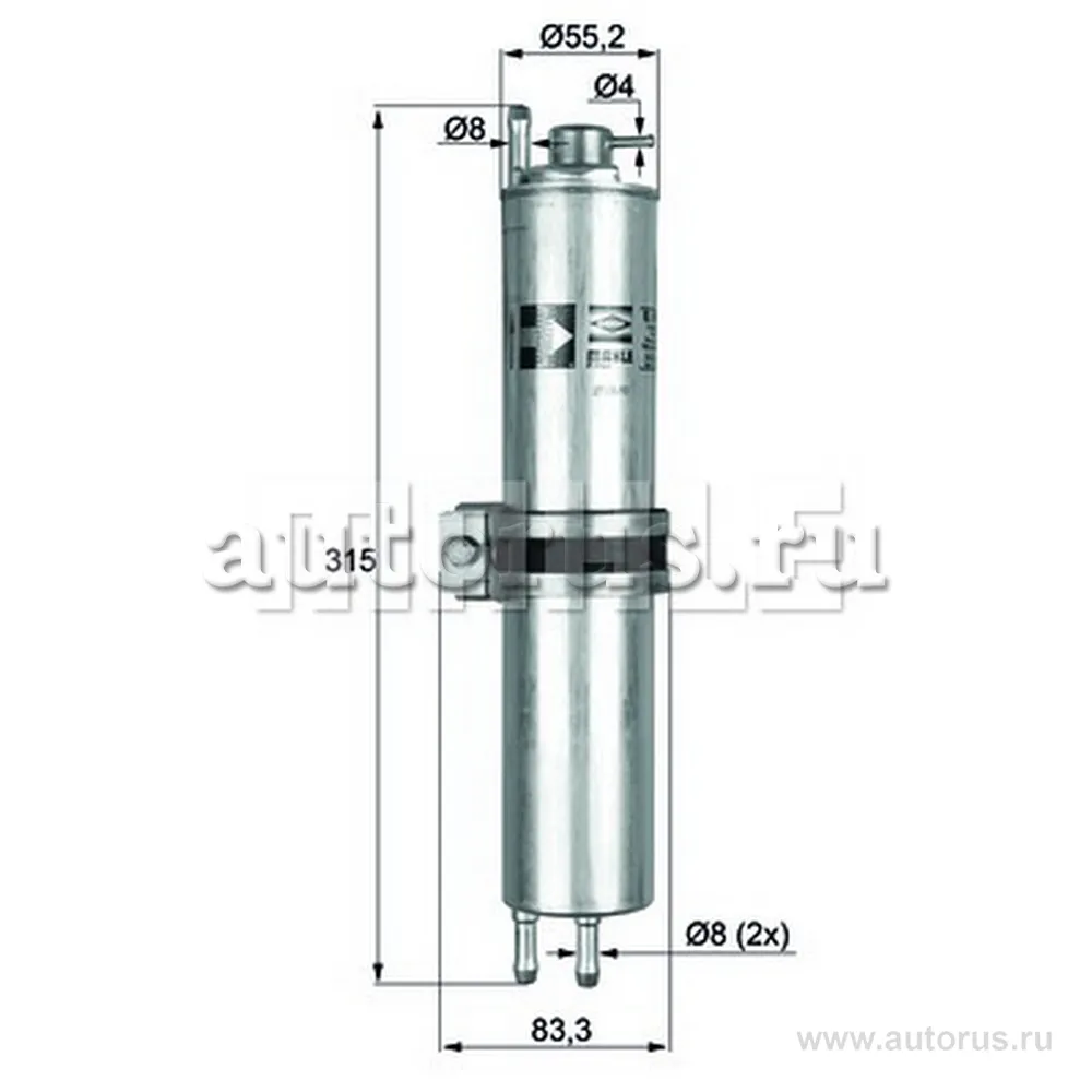 Фильтр топливный KNECHT/MAHLE KLH12