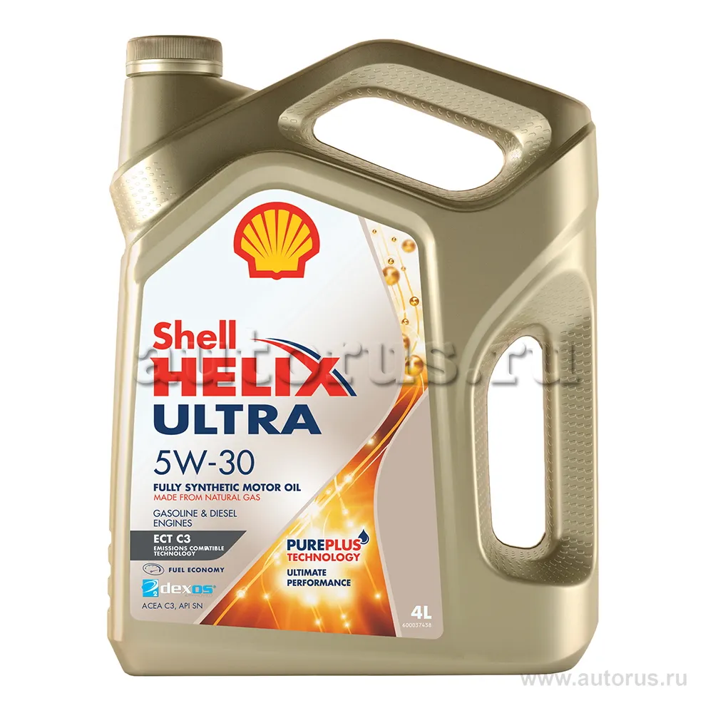 Масло моторное SHELL Helix Ultra ECT C3 5W-30 синтетическое 4 л 550046363