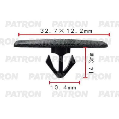 Клипса пластмассовая Chevrolet, GM применяемость: кузов - молдинг PATRON P371759