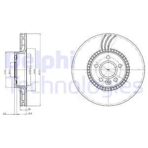 Диск тормозной передний DELPHI BG4123