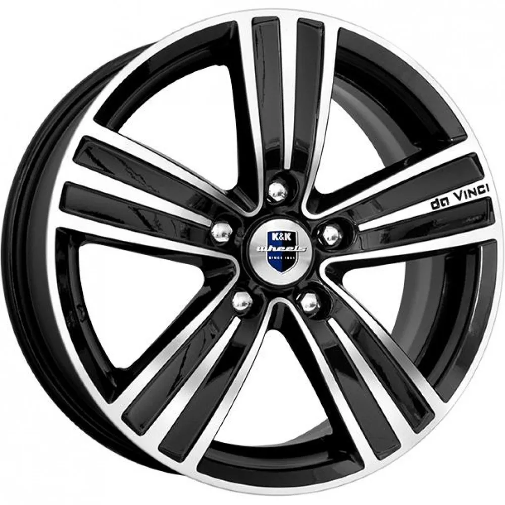 Диск литой R16 7J 5x114.3/60.1 ET45 КИК да Винчи алмаз черный r63149