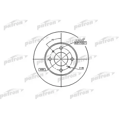 Диск тормозной передний NISSAN: ALMERA I 95-00, ALMERA I HATCHBACK PATRON PBD4018