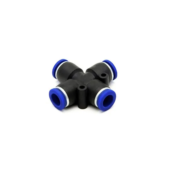 Соединитель трубка/трубка [TYP - X ] 12 х 12 x 12 x 12mm, пластик, автоматический [PZA12, min 5шт] ATD ATD901804