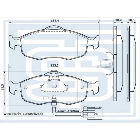 Колодки тормозные FORD MONDEO I-II передние STARKE 176-731