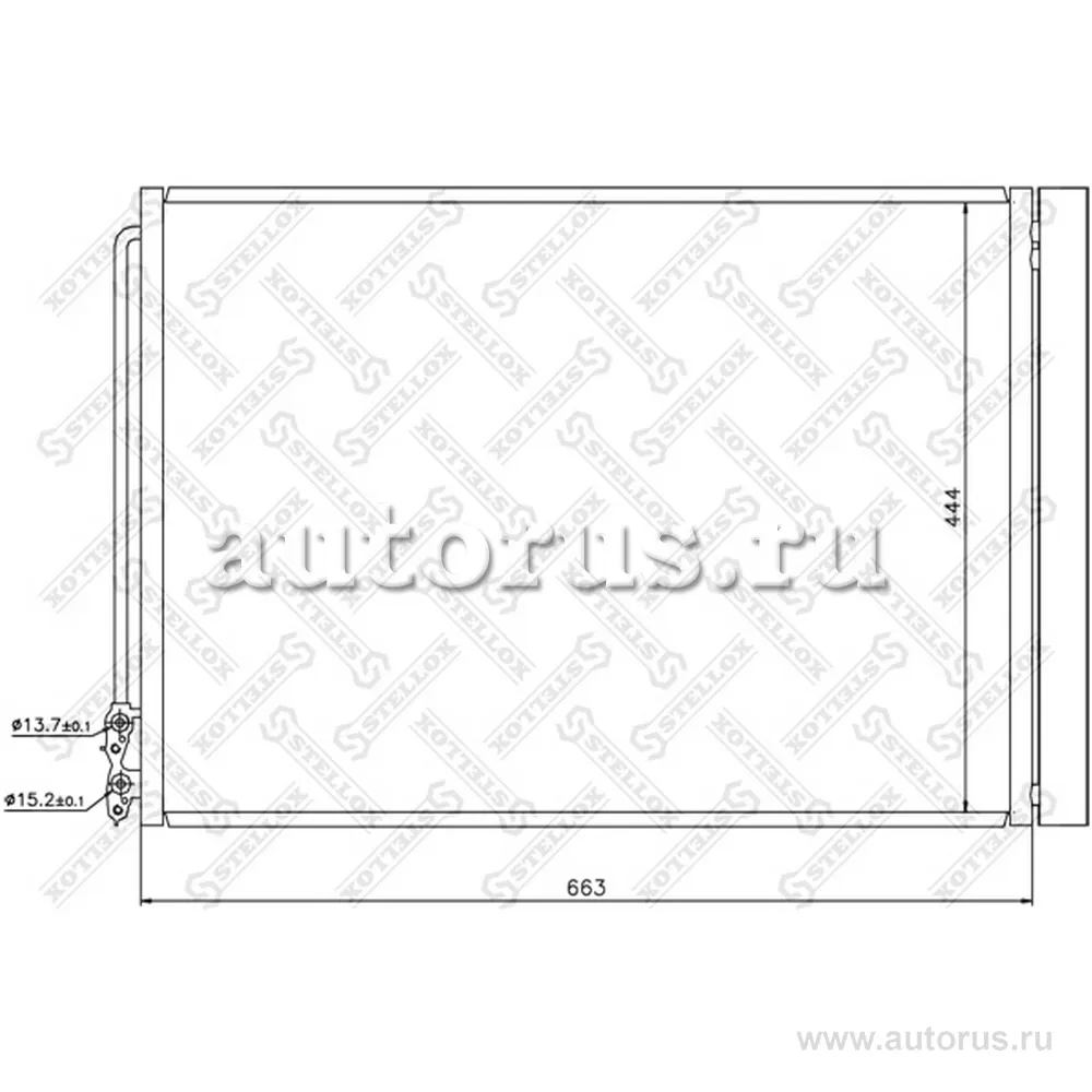 Радиатор кондиционера BMW F01/F02/F07/F10 09> STELLOX 10-45647-SX