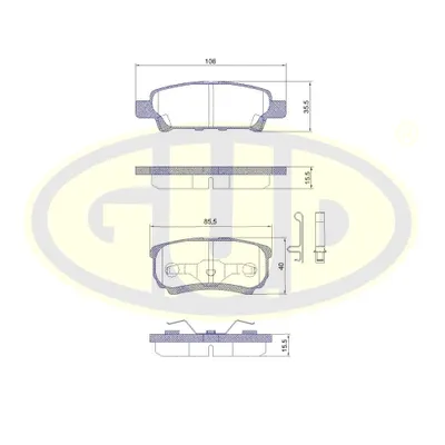 КОЛОДКИ ЗАД CIT C-CROSSER 2.4/2.2HDI 07-/MIT LANCER/OUTLANDER 2.0MPI/2.4I 03-