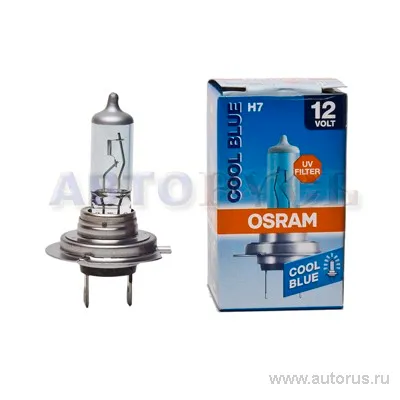 Лампа галогенная 12V H7 55W синий 1 шт. картон OSRAM COOL BLUE 64210CB