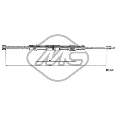 Трос ручника C15 ALL (…CH 7664) DX/SX-RH/LH Metalcaucho 80313