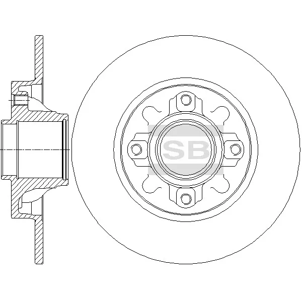Диск тормозной, задний SANGSIN BRAKE SD6010