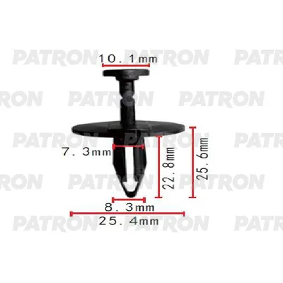 Клипса пластмассовая Chrysler, Ford применяемость: бампер, защита кузов PATRON P371833
