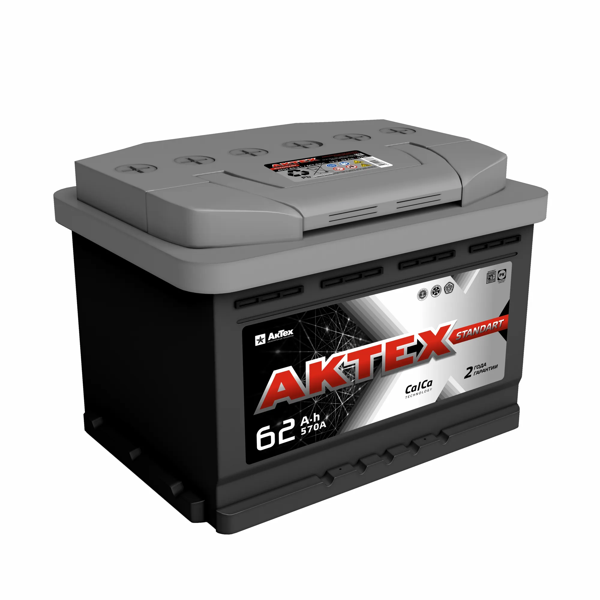 Аккумулятор АКТЕХ 62 А/ч прямая L+ 242x175x190 EN570 А