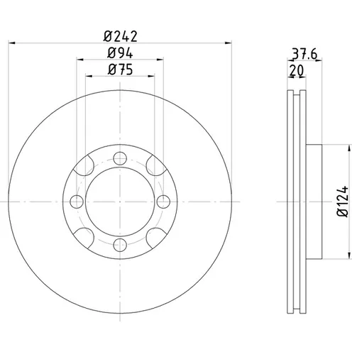 Диск тормозной передний стандартный MAZDA TEXTAR 92061800