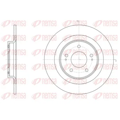 Диск тормозной задний MITSUBISHI ASXOUTLANDER III 10 REMSA 6152800