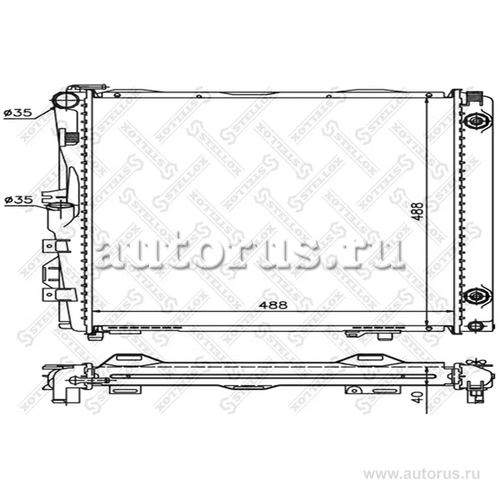 Радиатор MB W126 2.6/3.0 85-91 STELLOX 1025899_SX