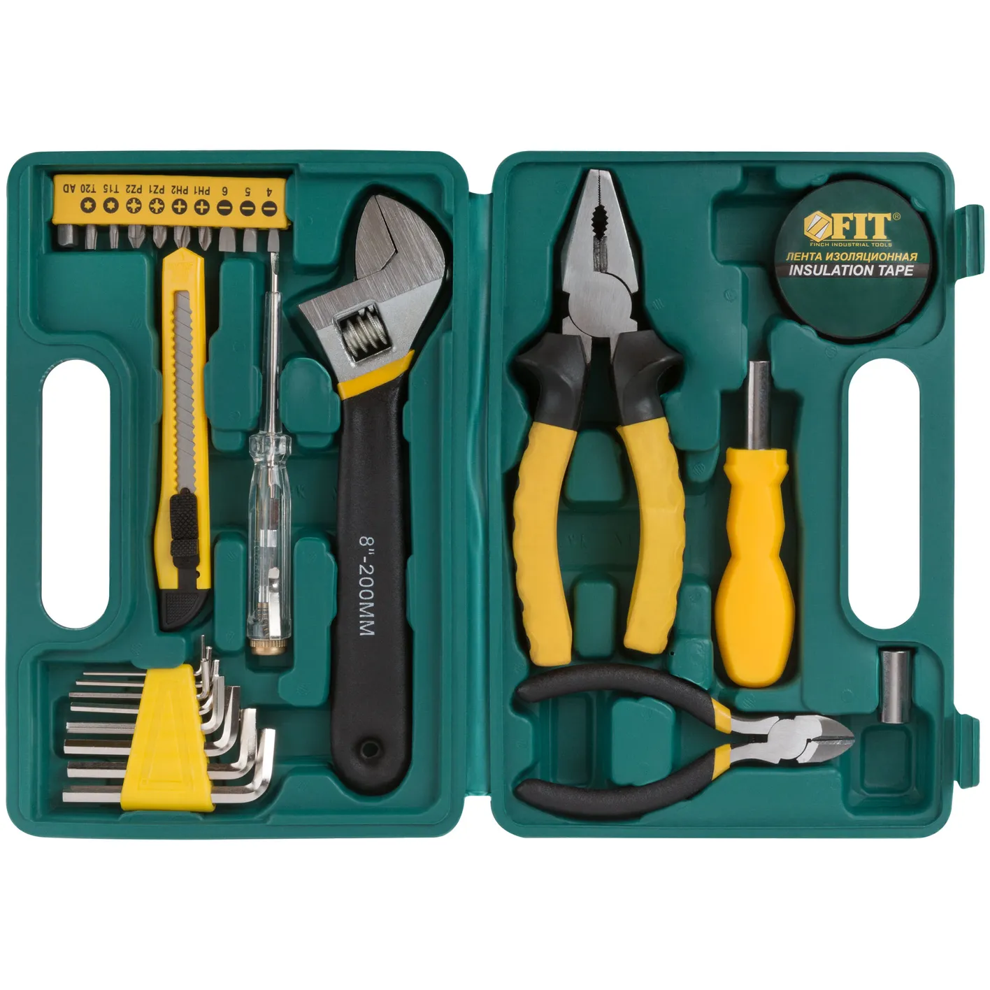 Набор инструмента 26 шт., пластиковый чемодан FIT 65125