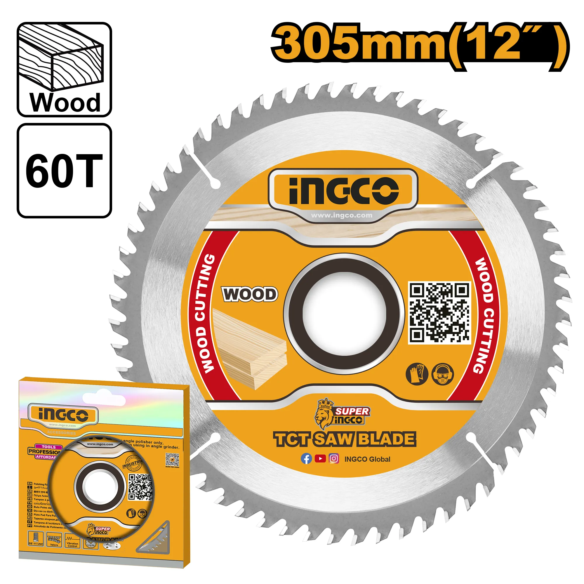 Диск пильный TCT 305 мм INGCO TSB130523
