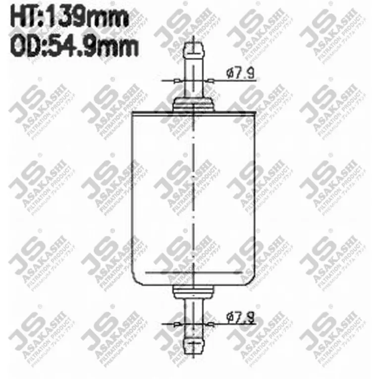 Фильтр топливный A.R., FI, PSA, OP, VAG JS ASAKASHI FS516J