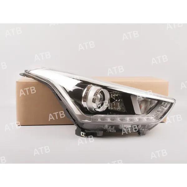 Блок фара Hyundai Creta 1 2016-2020 линза + ДХО (LED) под эл. кор. правая ATB 1AHC11282DR