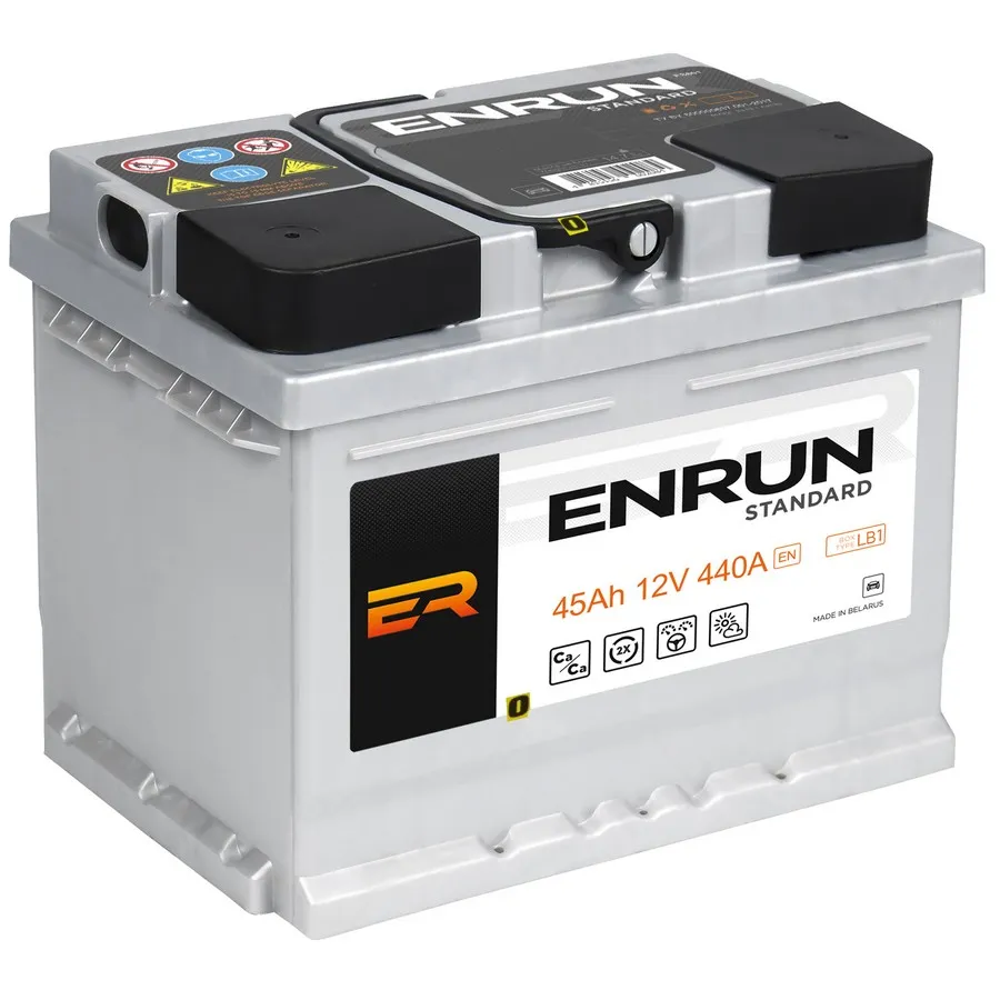 Аккумулятор ENRUN Standart 45 А/ч обратный R+ 207x175x175 LB1 EN 420 А