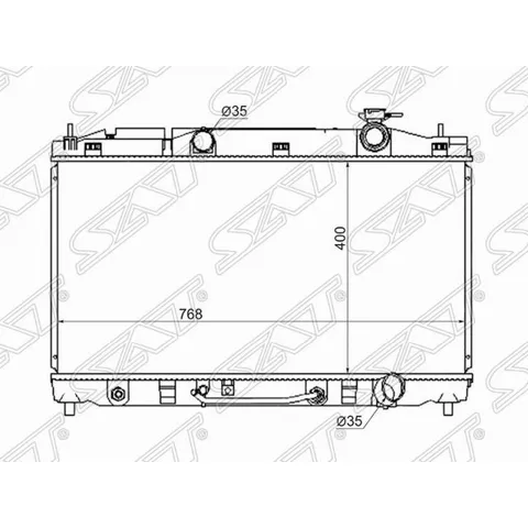 Радиатор TOYOTA CAMRY/AVALON/LEXUS ES350 2GR-FE/2AR-FE3.5 06- VENZA 08- TY0003-GSV40