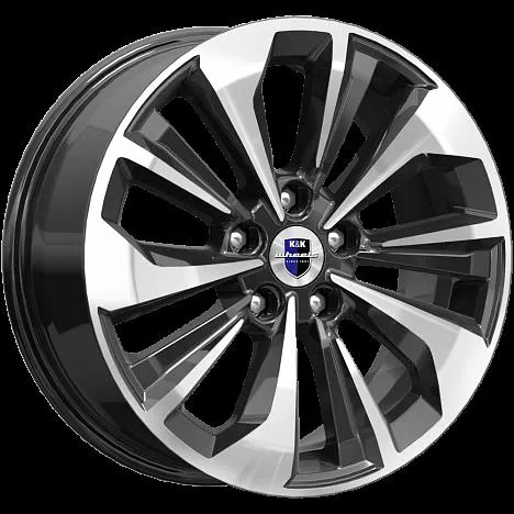 Диск литой R17 7J 5x108/65.1 ET40 КИК Авиор Алмаз черный 76638