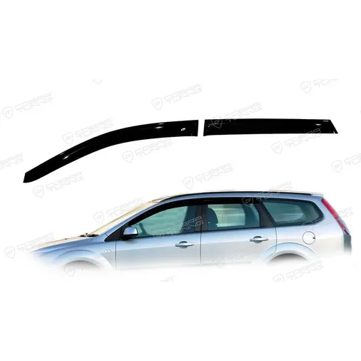 Дефлектора на окна Ford Focus II Wagon 2004-2011EuroStandard деф.окон Cobra Tuning FE30804