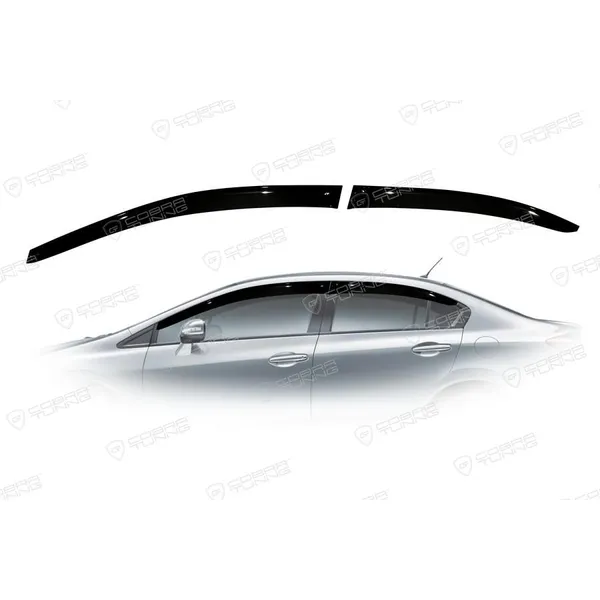 Дефлектора на окна Honda Civic IX Sd 2011EuroStandard деф.окон Cobra Tuning HE12411