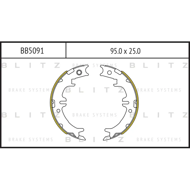 Колодки тормозные барабанные LEXUS GS/IS/LS/SC 93-> BLITZ BB5091