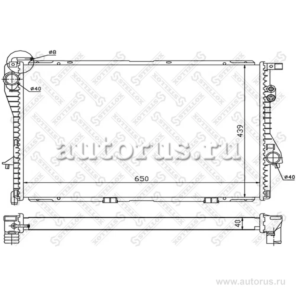Радиатор системы охлаждения BMW E38 2.8i-5.4i 94-01 STELLOX 10-25082-SX
