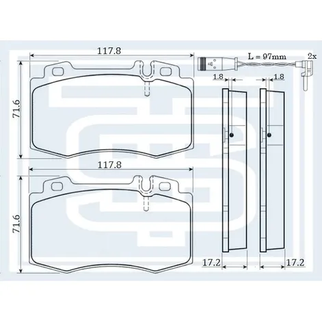 Колодки тормозные MER W163/W220 передние STARKE 172-693