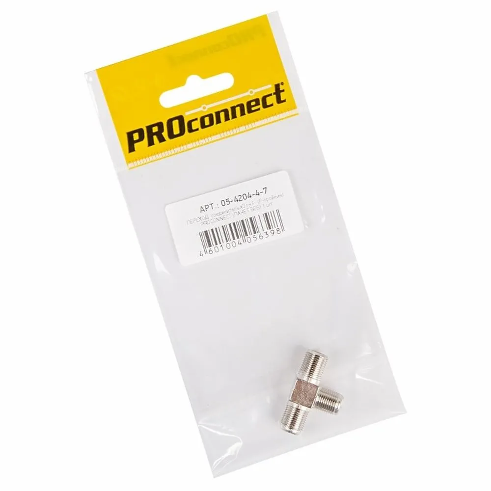 Переходник антенный, (3-гнезда F), тройник, (1шт.) (пакет) PROconnect PROconnect 05420447