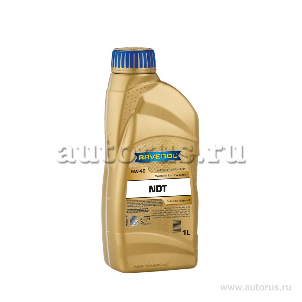 Моторное масло RAVENOL NDT SAE 5W-40 (1л) new 1122103-001 (4014835839656)