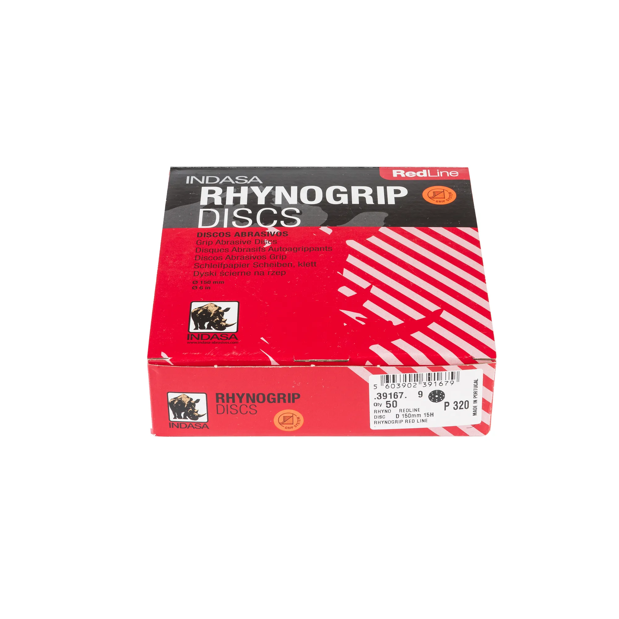 Круг RHYNOGRIP (15H) D150мм Р320 (1уп.х50шт) Indasa 39167