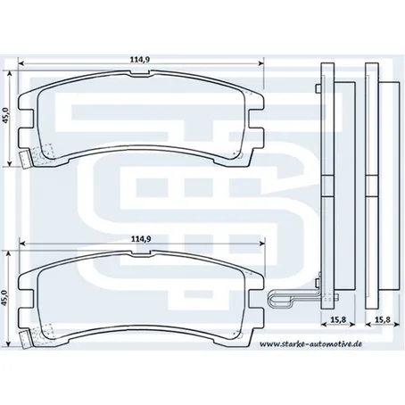 Колодки тормозные зад. NISSAN TERRANO I-II --09.2007 STARKE 179-919