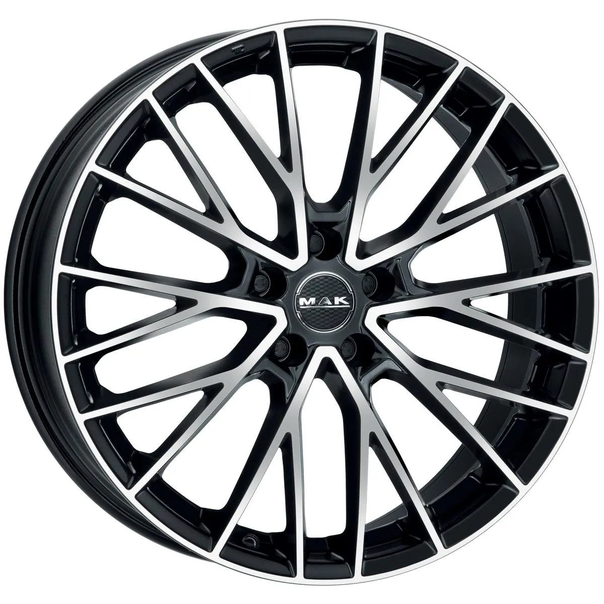 Диск литой R20 8.5J 5x108/63.4 ET45 MAK Speciale Black Mirror F8520ECBM45GD3X