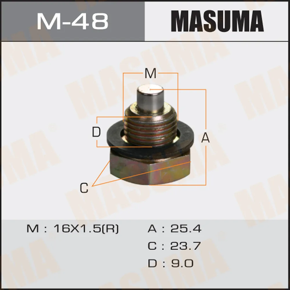 Болт маслосливной С МАГНИТОМ (с шайбой) Toyota MASUMA M-48