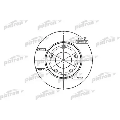 Диск тормозной передний FORD USA: PROBE II 93-98, MAZDA: 626 IV 92- PATRON PBD2704