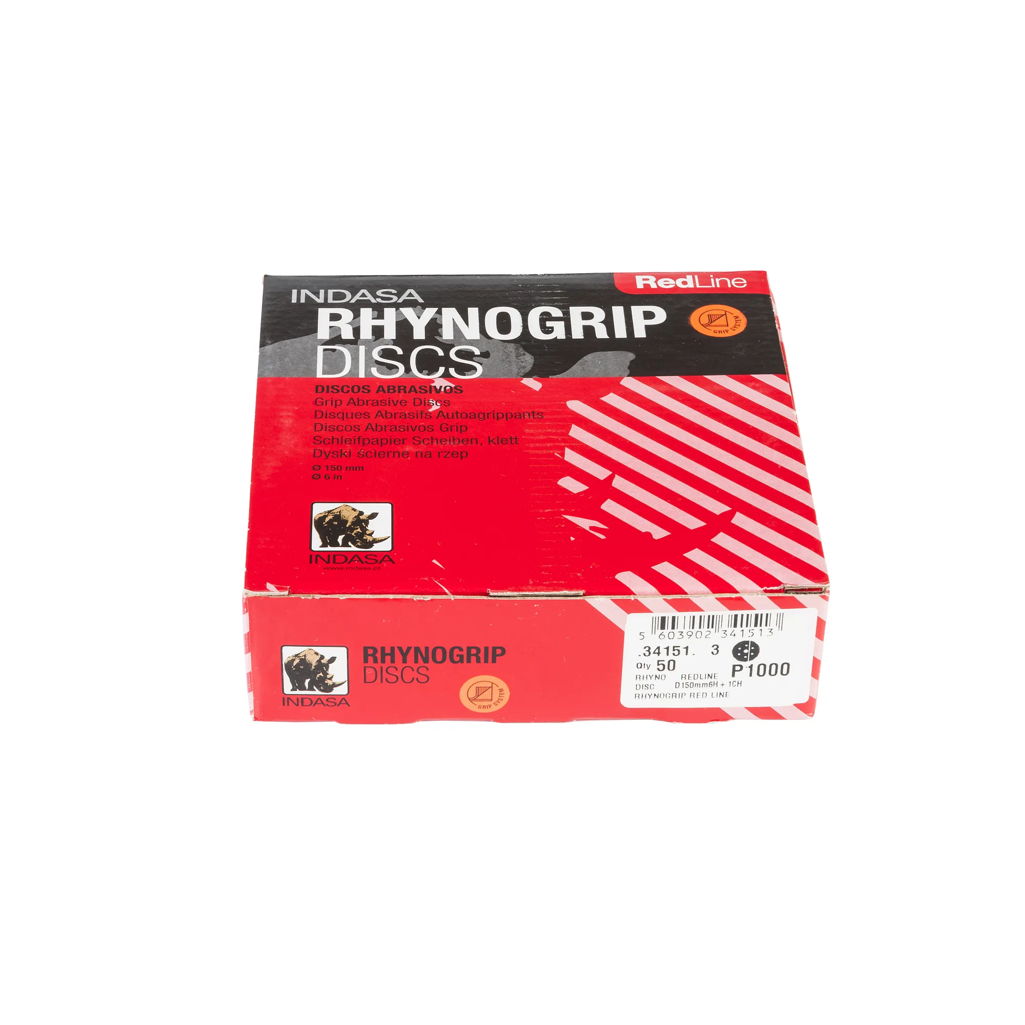 Круг RHYNOGRIP (6H+1CH) D150мм Р1000 (1уп.х50шт) Indasa 34151