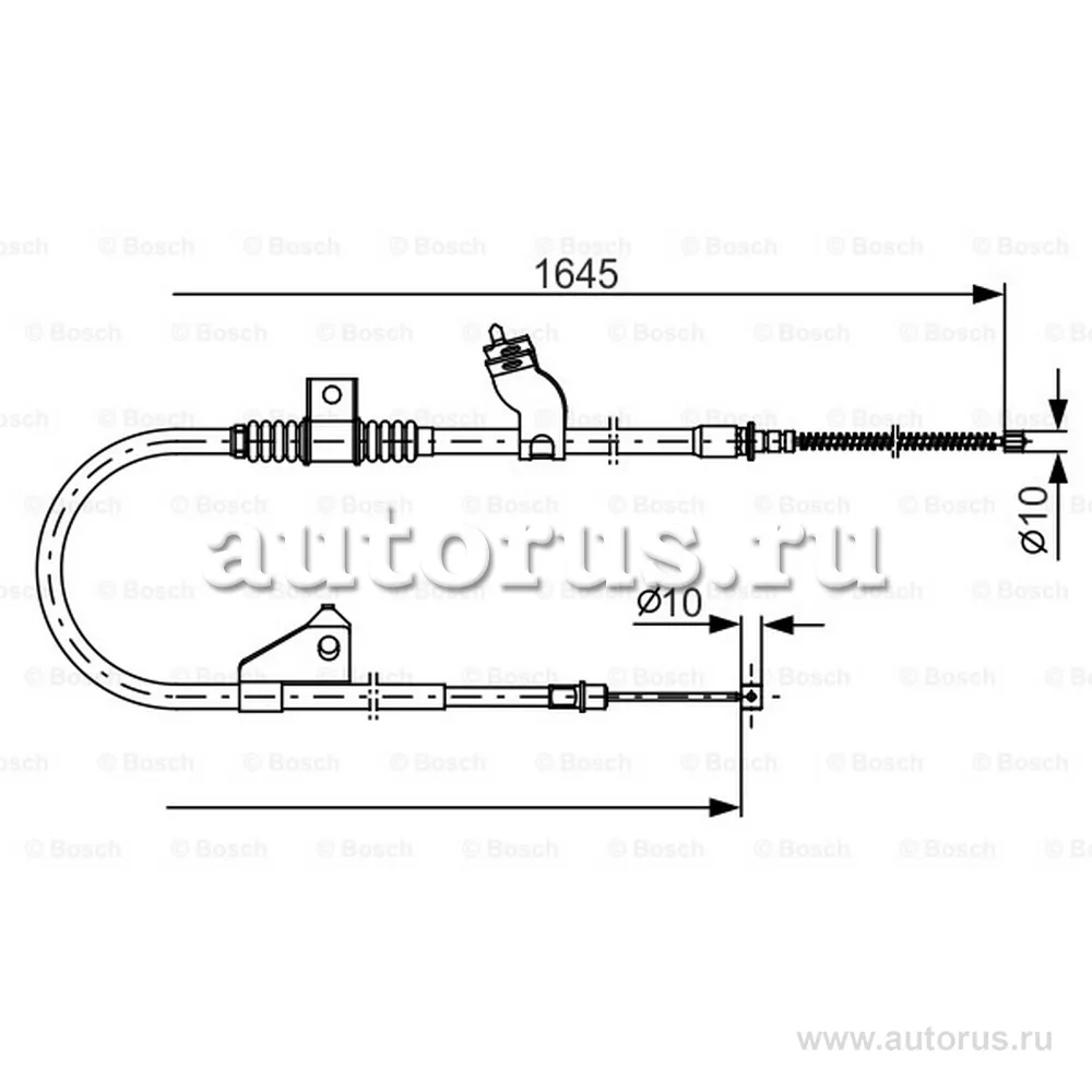 Трос ручного тормоза MITSUBISHI OUTLANDERCITROENPEUGEOT 1645 мм