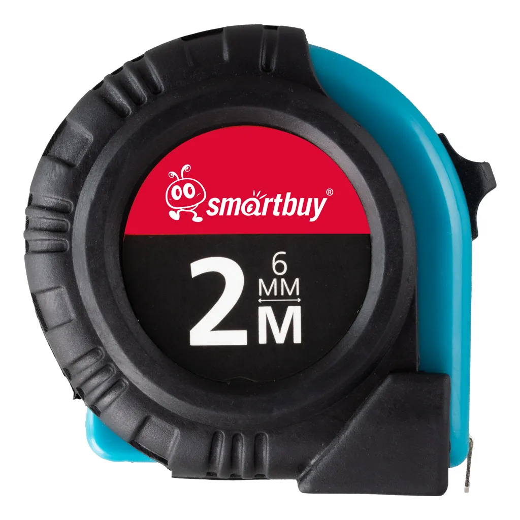 Рулетка 2 метра, пластик и резина, промо, Smartbuy tools SMARTBUY SBT-MTP-200p2